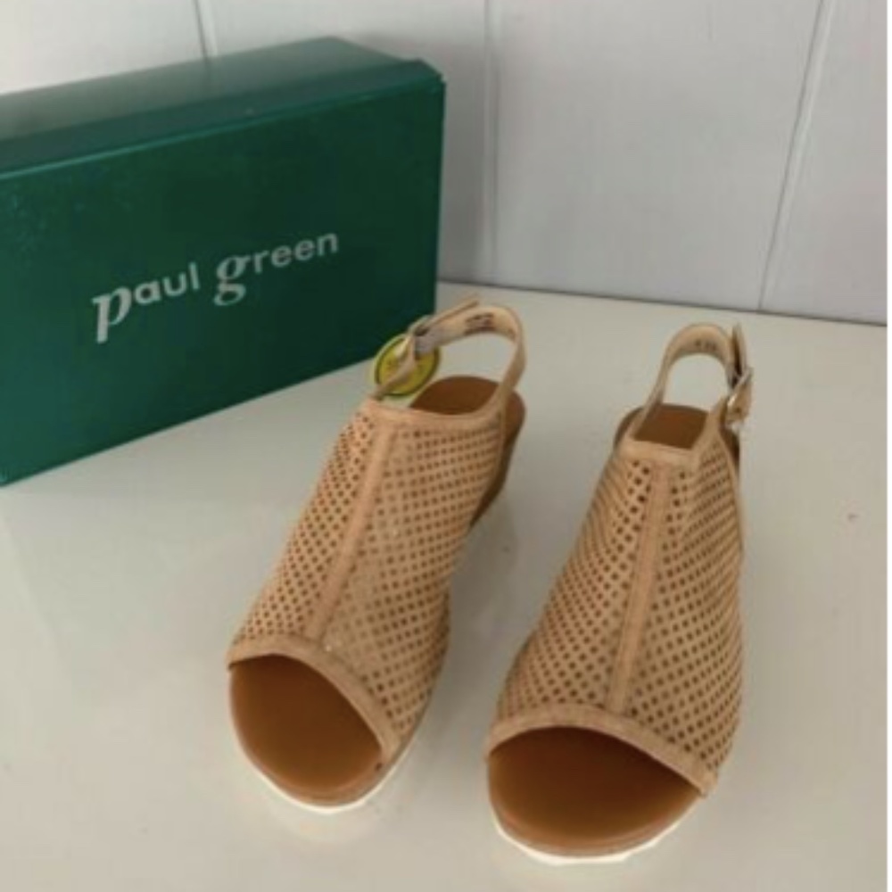 NEW* Paul Green US 7 Slingback Tan Cleo Sandals
